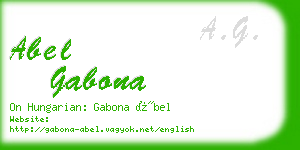 abel gabona business card